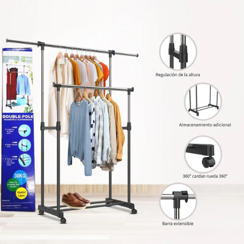 Miniatura 4 de Perchero Doble Para Ropa